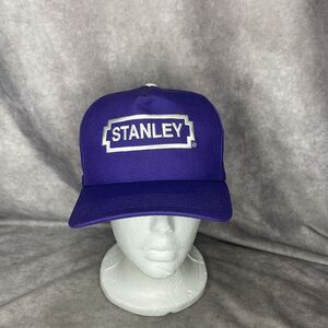Vintage Stanley Air Tools Purple adjustable snapback cap Hat Made in USA!